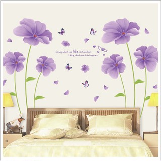Decal trang trí tường Hoa Tím lớn