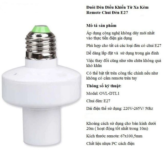 Đui đèn điều khiển từ xa không thể thiếu cho ngôi nhà thông minh