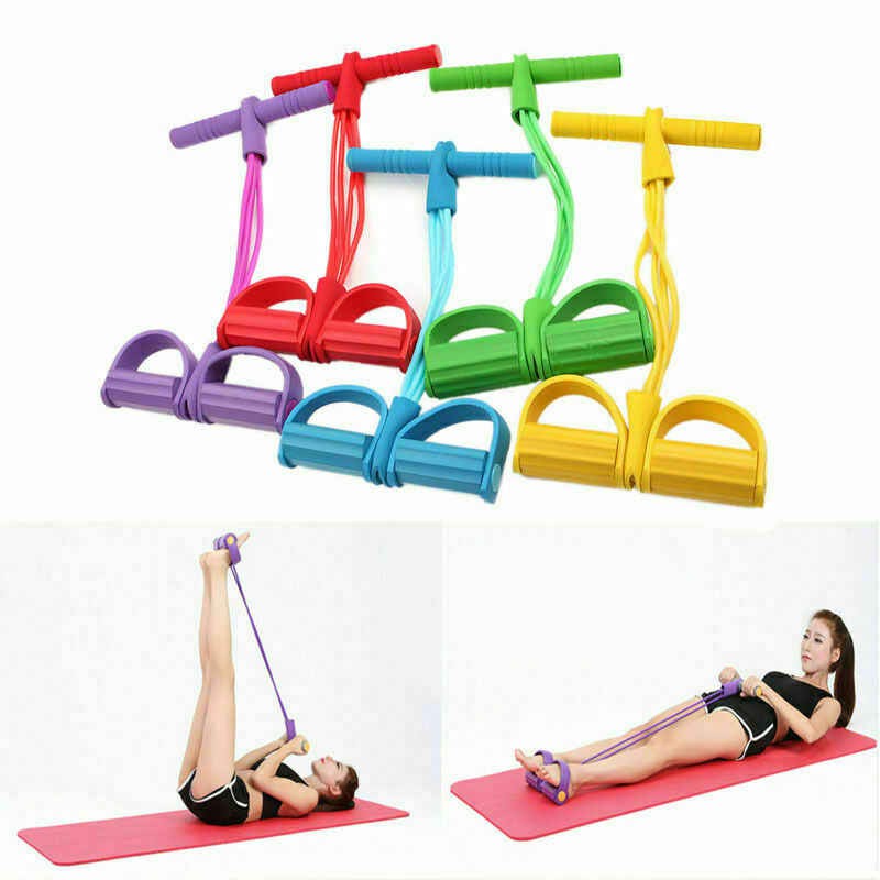 Dây kéo đàn hồi 4 ống tập Gym tại nhà giúp kéo lưng, tập cơ bụng tốt nhất D004