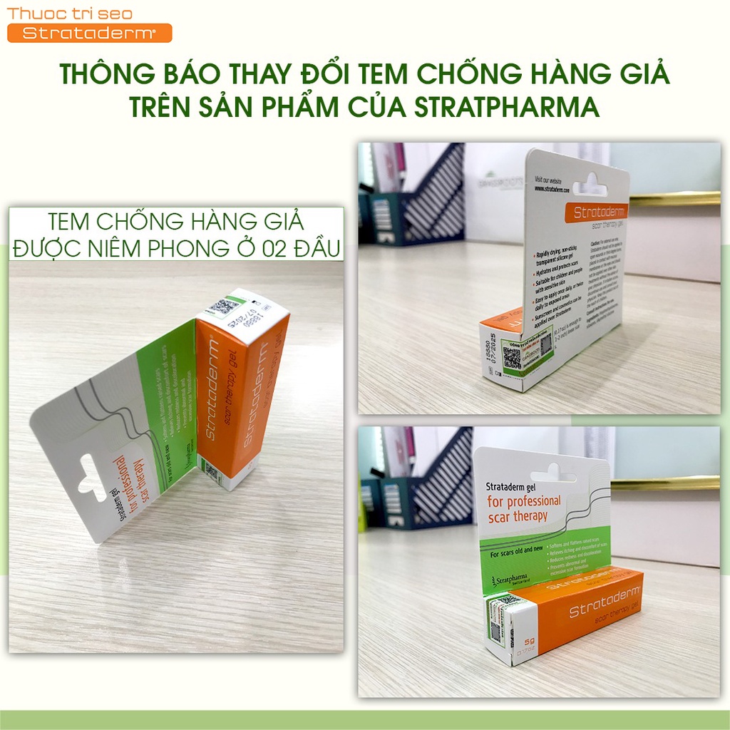 Gel Hỗ Trợ Làm Mờ Sẹo Strataderm 5g - Chính Hãng Thụy Sỹ