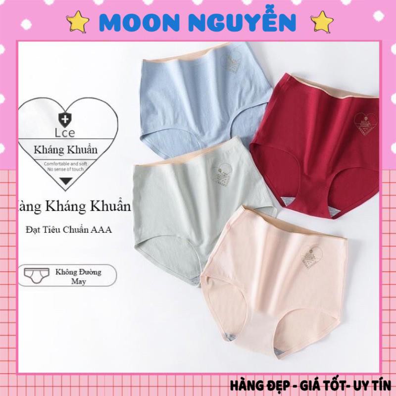 Quần Lót Nữ Cotton Cạp Cao Không Đường May Kháng Khuẩn, Gen Bụng, Chống Tụt