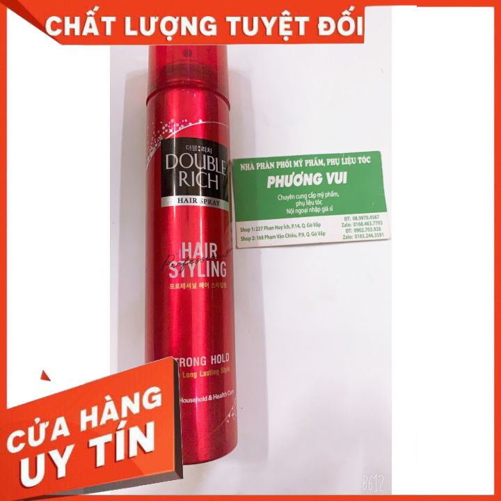 Keo Xịt Tóc Double Rich170ml (chai màu đỏ) tạo nếp tóc tạo kiểu ốn-giữ nếp lâu -mùi thơm dễ chịu -dành cho cả nam và nữ