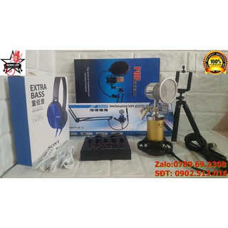 [SẬP SÀN] Trọn bộ soundcard v8 + micro ami bm990 tuyệt đỉnh thu âm và livestream