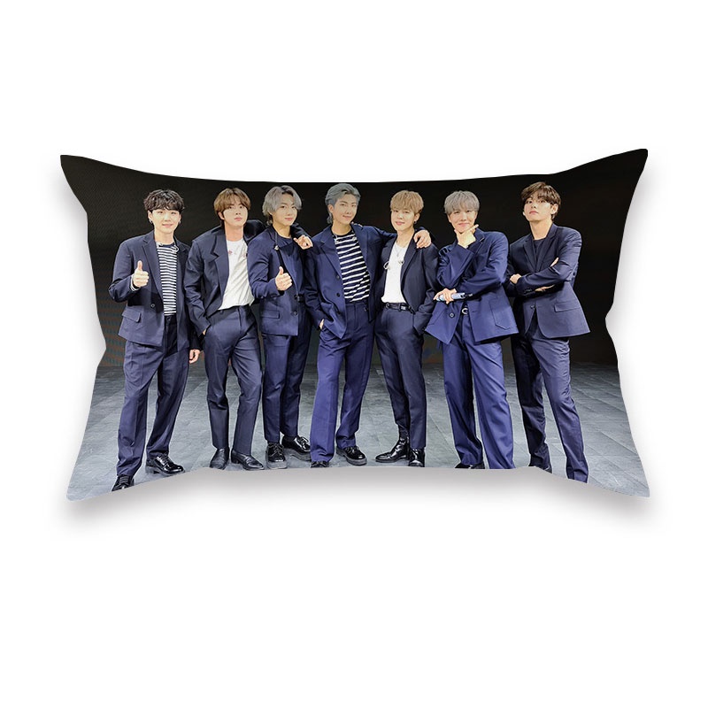 Vỏ Gối Polyester 50 * 30cm In Hình Nhóm Nhạc BTS
