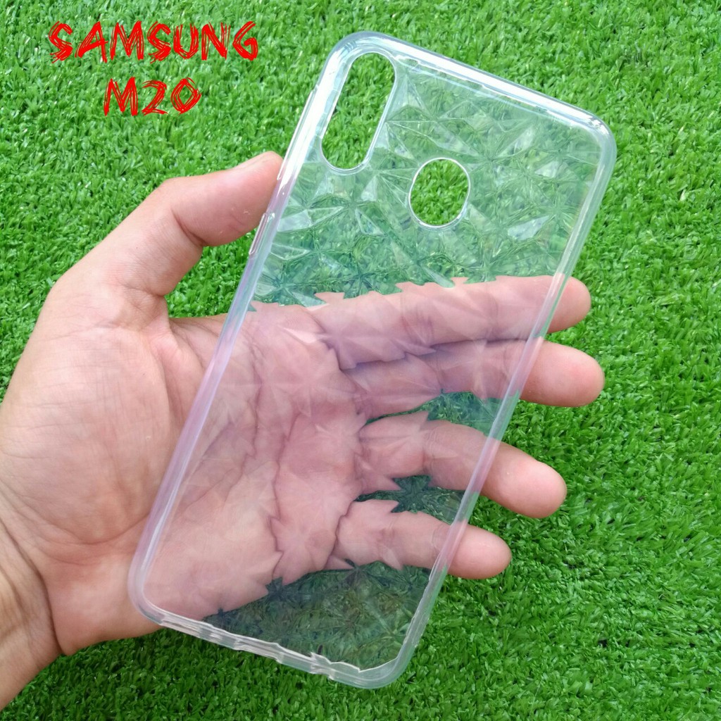 Xả Hàng Ốp Lưng Samsung M20 Dẻo Trong Suốt Vân 3D