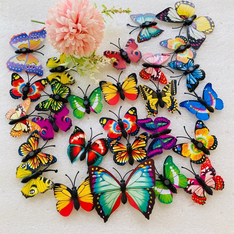 Set 12 🦋Bướm trang trí Tủ lạnh -trang trí tường có nam châm