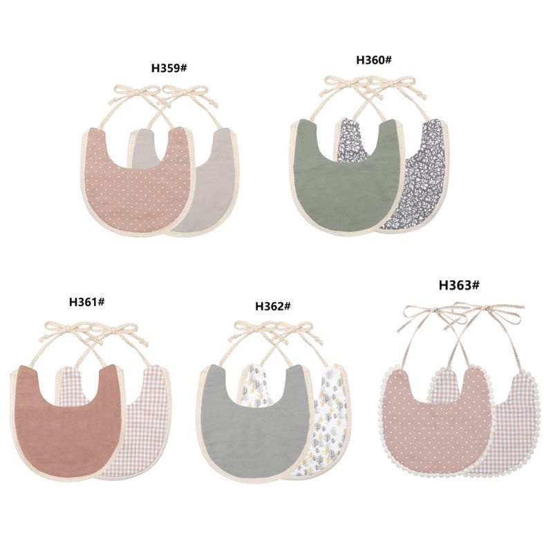 Yếm Ăn Cotton In Hoa Có Túi Thời Trang Dành Cho Bé Trai Bé Gái