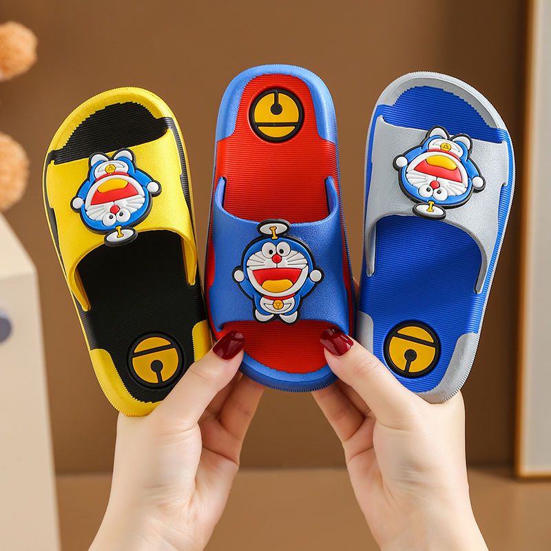 Dép Đi Trong Nhà Đế Dày Họa Tiết Hoạt Hình Doraemon Dễ Thương Cho Bé Trai