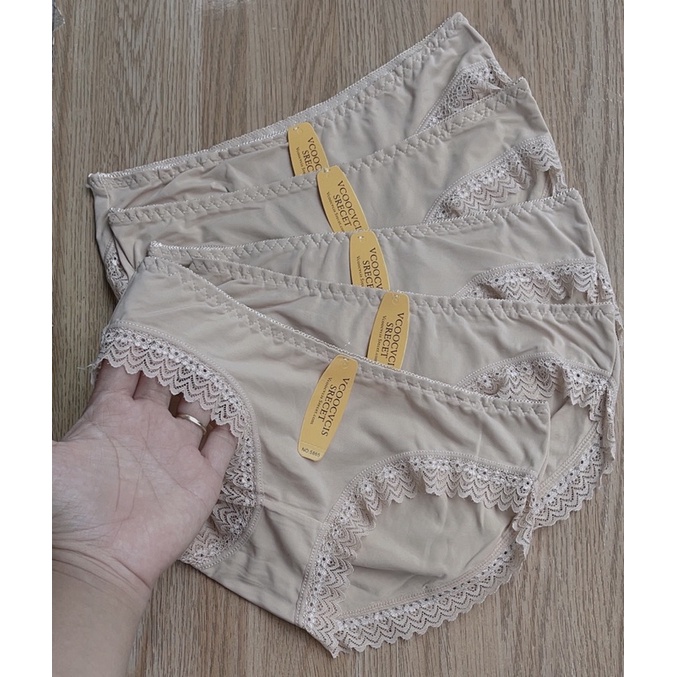 Quần Lót Thun Lạnh Viền Ren Dễ Thương 5865