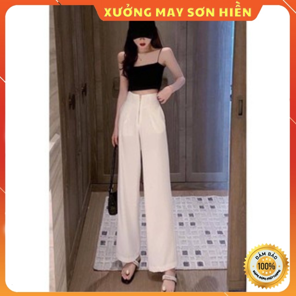 Quần ống rộng ❤️ SiêuSale ❤️ Quần suông ống rộng khóa trước  Xưởng May Sơn Hiền MSE36