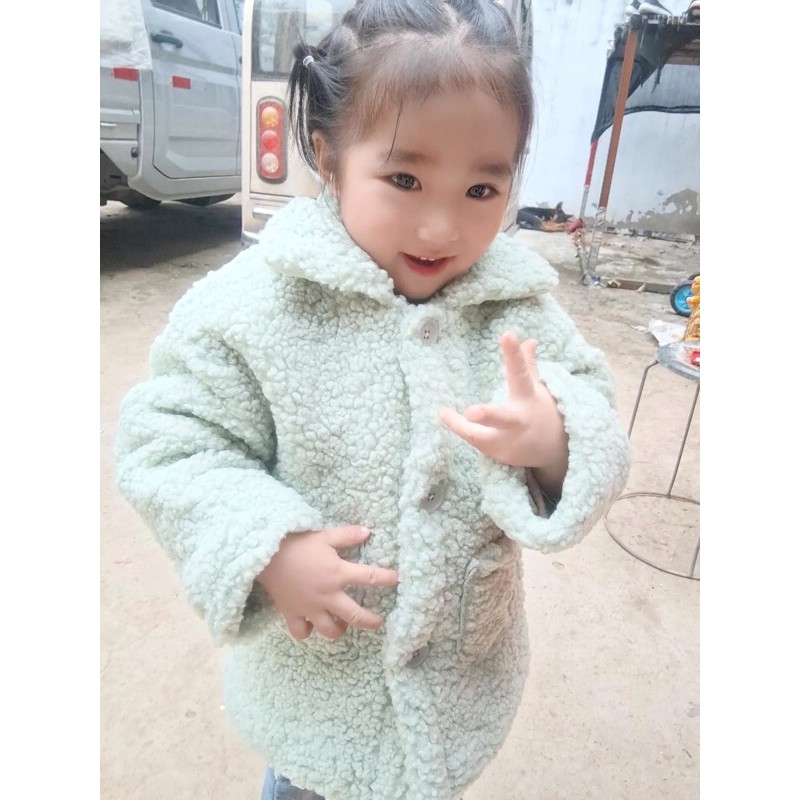 Áo Khoác Lông Cừu Bé Gái 7-35kg Thời Trang Baby Quảng Châu