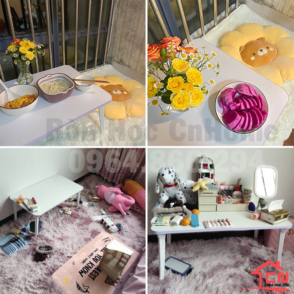 Bàn gấp gọn Decor Hàn Quốc Màu Trắng 🎁 𝑭𝑹𝑬𝑬𝑺𝑯𝑰𝑷 🎁 | BigBuy360 - bigbuy360.vn