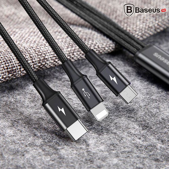 Cáp sạc iPhone - Dây sạc iPhone Baseus - Hỗ trợ sạc nhanh - Siêu bền - Chính Hãng