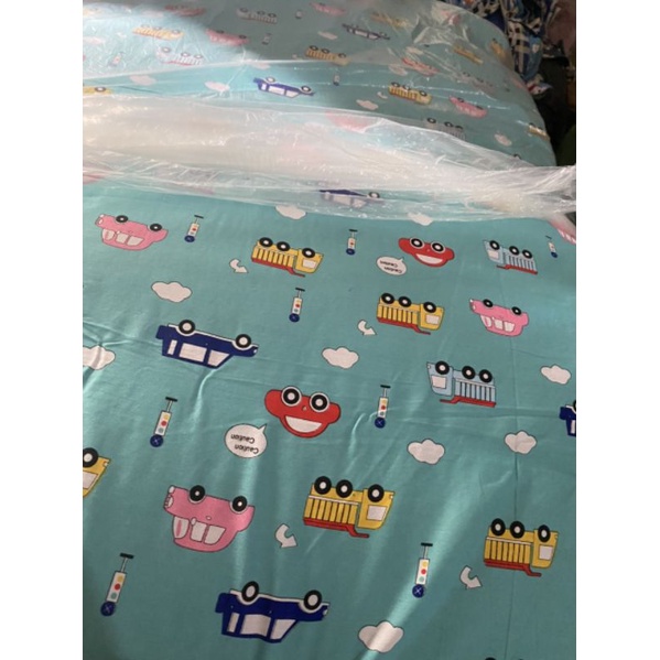 Nệm cho bé đi học 70x110cm, nệm mềm mát vải cotton cao cấp, họa tiết hoạt hình có kèm gối nằm