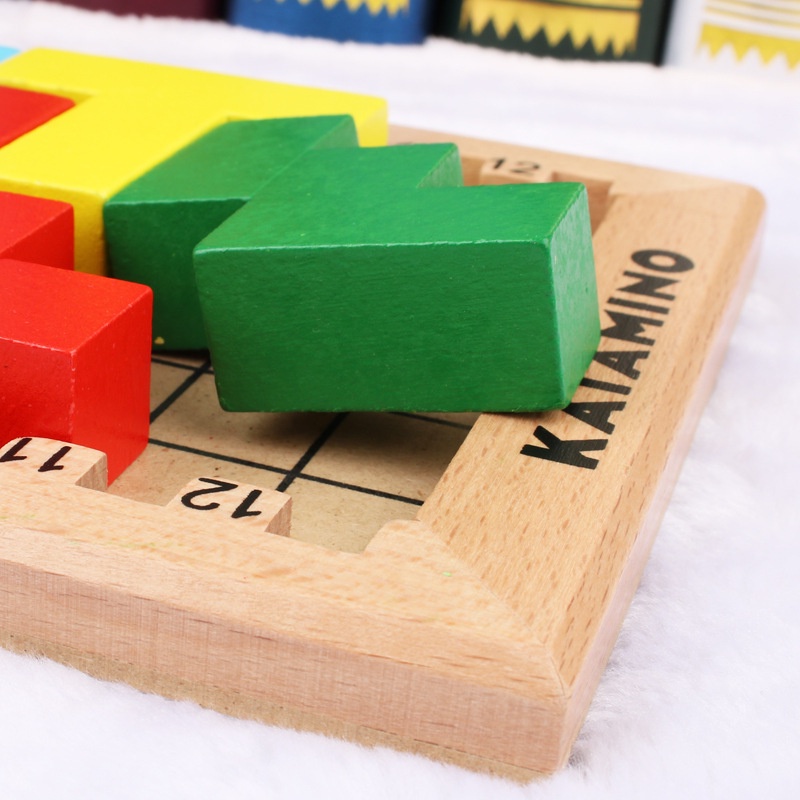 Đồ Chơi Gỗ Trò Chơi Xếp Gạch Kamito Dày Đẹp - Theo Montessori