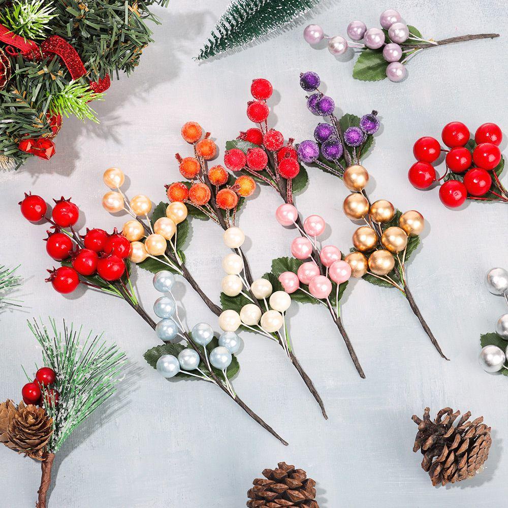 Cành Cây Thông Đỏ / Quả Thông Nhân Tạo Trang Trí Giáng Sinh