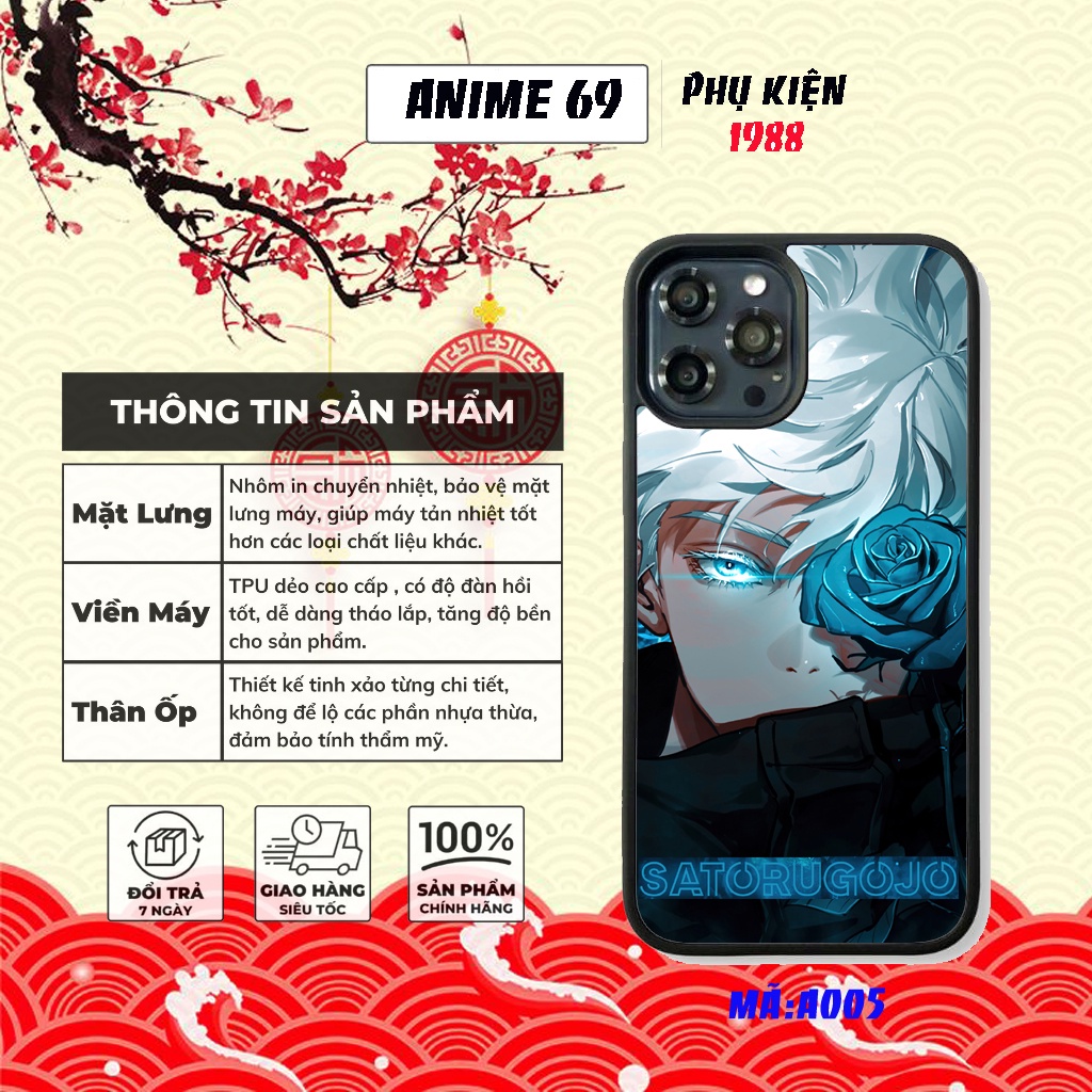 Ốp lưng iphone cao cấp  ANIME -Jujutsu Kaisen - IP6--13PROMAX- mã - A005