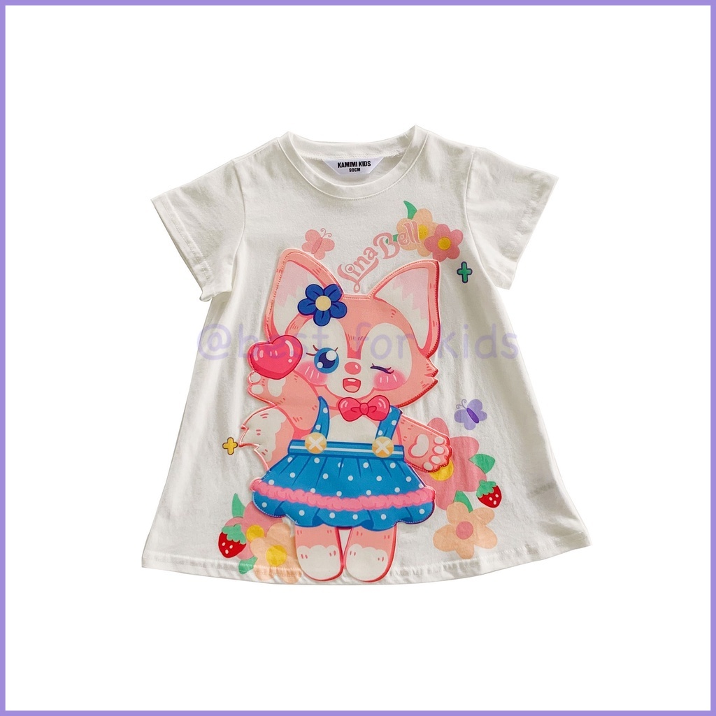 Đầm Tay Ngắn Phong Cách Mới 2022 Thời Trang Mùa Hè Cho Bé Gái