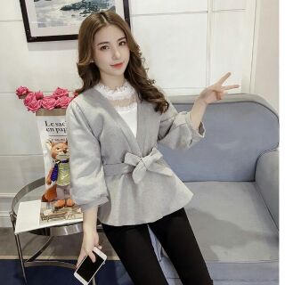 Áo Khoác Kèm Dây Cột Eo
