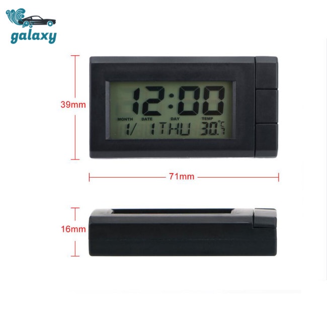 Galaxy Đồng Hồ Kỹ Thuật Số Tự Động Mini Có Đèn Nền Ngày Tháng Trang Trí Xe Hơi