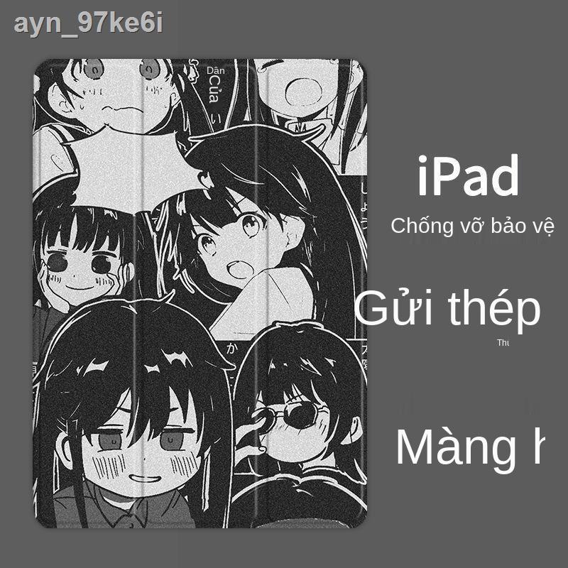 ayn_97ke6iVỏ bảo vệ ipad anime girl 2020 đoạn 10.2 có khe cắm bút air3 vỏ ba lần trong suốt pro11 inch