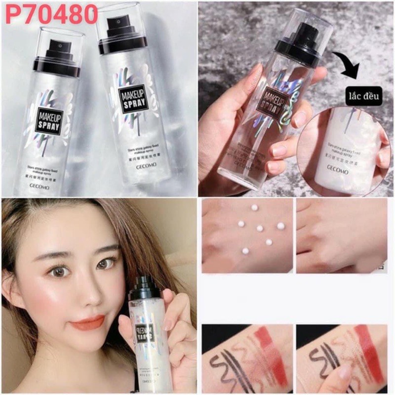 Xịt khoáng khoá nền makeup nhũ căng bóng Gecomo | BigBuy360 - bigbuy360.vn
