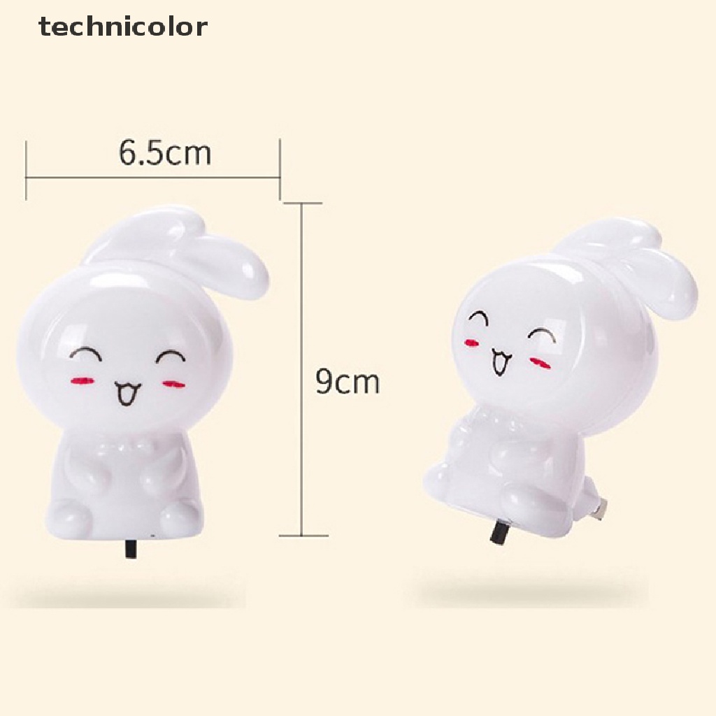 Đèn Ngủ Bóng LED Công Tắc Gắn Tường Hình Thỏ Hoạt Hình Nhiều Màu Sắc Dành Cho Trẻ Em
