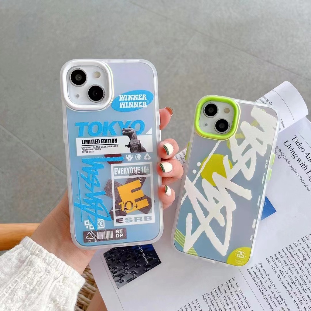 STUSSY Sang Trọng Ốp Điện Thoại In Họa Tiết graffiti Cho iphone 13 Pro Max i13 13pro 11ProMax i11 iX Xs XR Xs Max 7plus 8plus 12Pro 12 Pro Max
