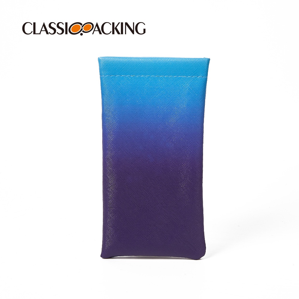 Túi Đựng Mắt Kính Tự Động Bằng PVC Họa Tiết Chữ Thập Màu Gradient