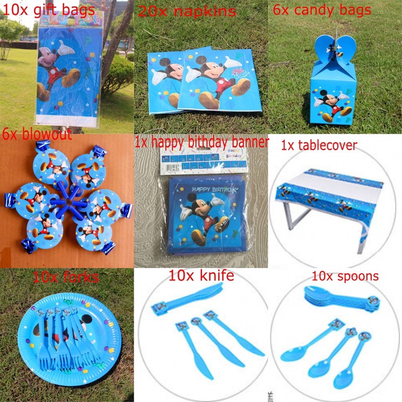 Bộ dụng cụ ăn uống hình chuột Mickey đáng yêu