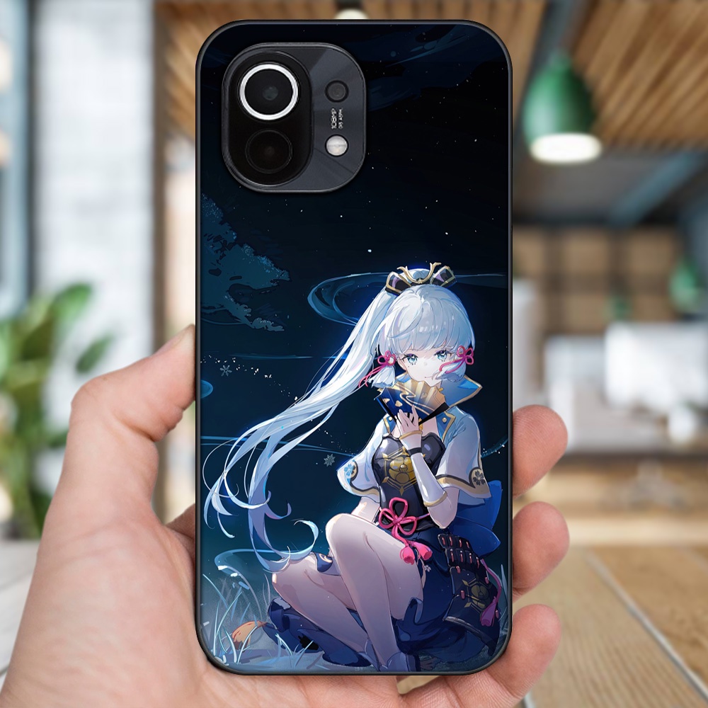 Ốp lưng Xiaomi Mi 11 viền đen in hình Ayaka Genshin Impact
