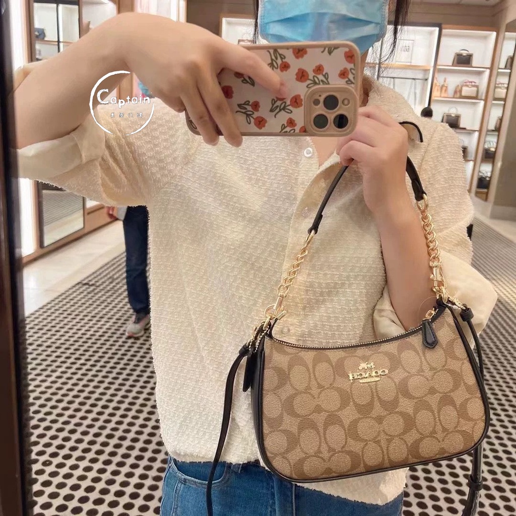 COACH  Túi Đeo Chéo Vai Có Dây Xích Thời Trang Sành Điệu Cho Nữ