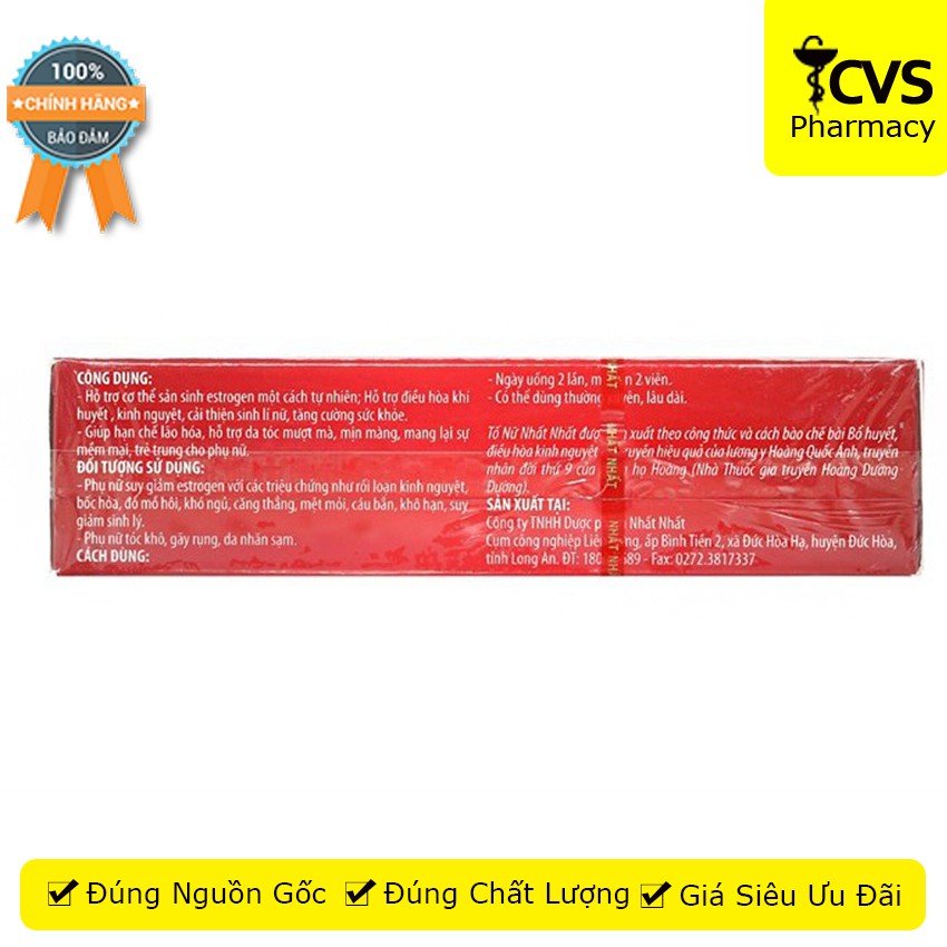 Tố Nữ Nhất Nhất - uống hỗ trợ cải thiện tiền mãn kinh - cvspharmacy