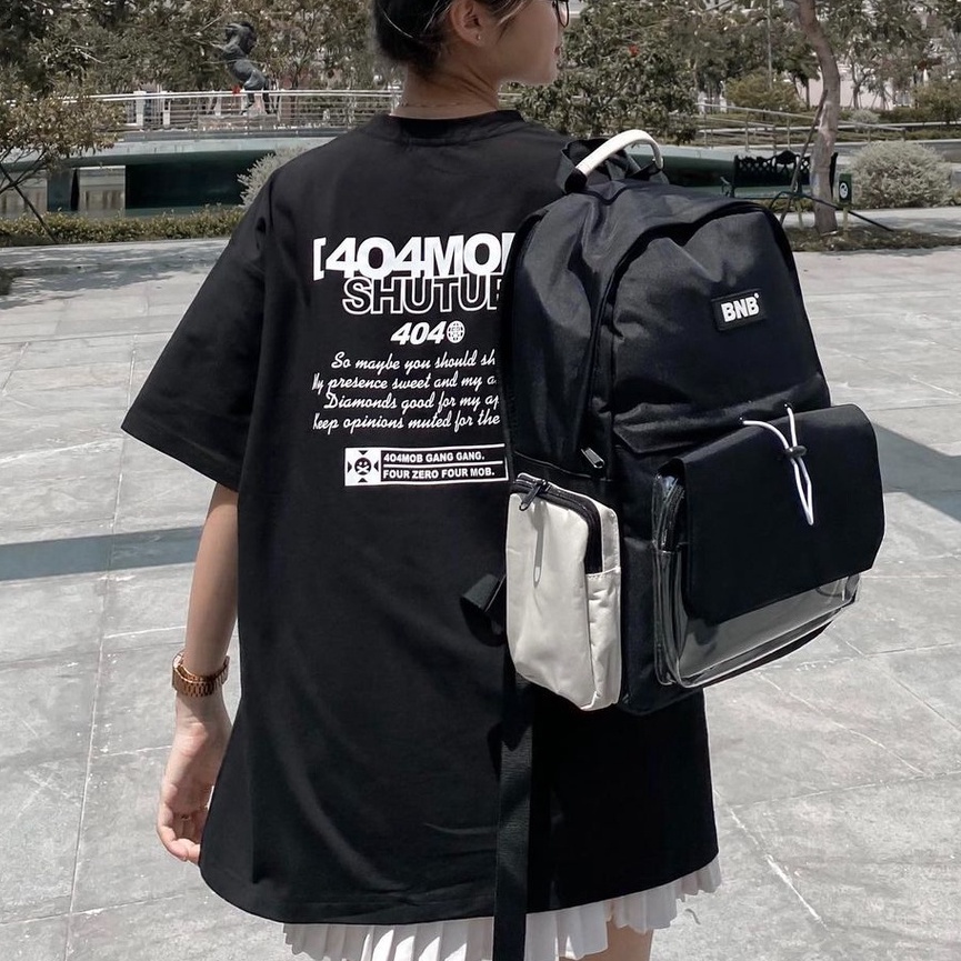 Áo Thun Tay Lỡ Unisex 404 MOB Nam nữ, form rộng, vải Tici