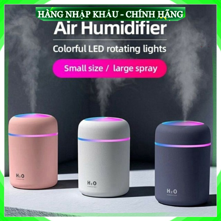 [Hàng Cao Câp] Máy phun sương tạo độ ẩm không khí mini Humidifier cho xe hơi ô tô để phòng usb có đèn led 300ml .