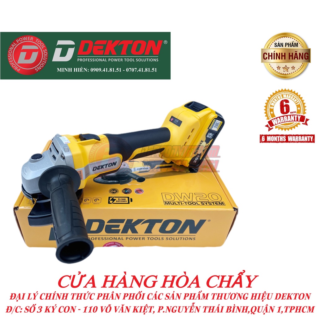 Máy Mài Gốc Dekton DW20-AG100S Dùng PIN / Chân Pin Dewalt /Nhỏ Gọn Nhẹ Siêu Mạnh