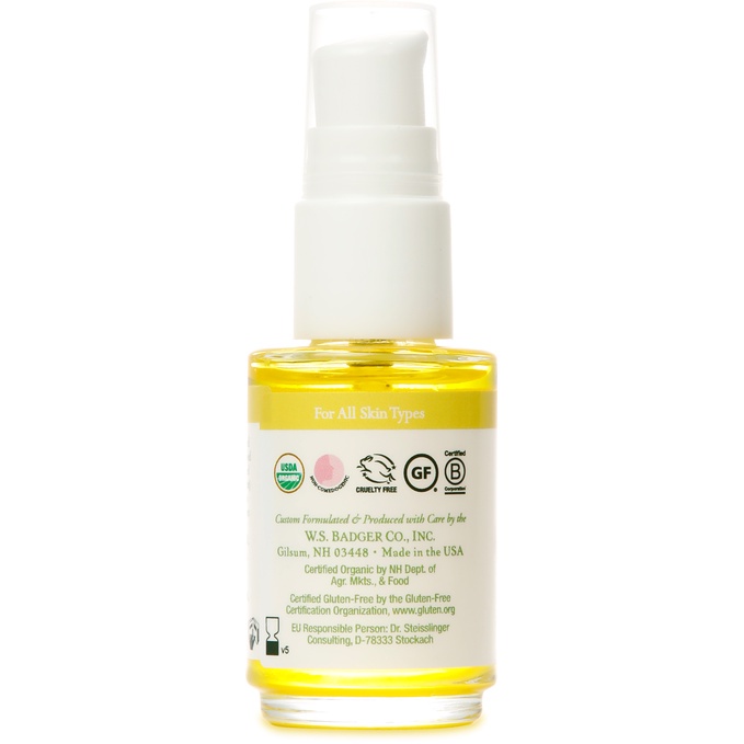 Dầu dưỡng da BADGER Argan Face Oil USDA Organic - dành cho da nhờn mụn và hỗn hợp - 29.5ML