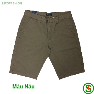Quần short kaki nam cao cấp - màu nâu