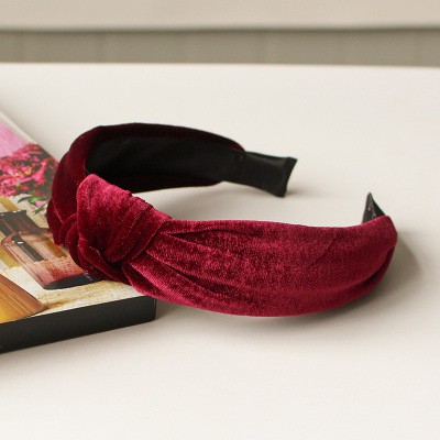 Cài tóc B73 vải lụa thắt nút phong cách retro dễ phối đồ thời trang dành cho nữ