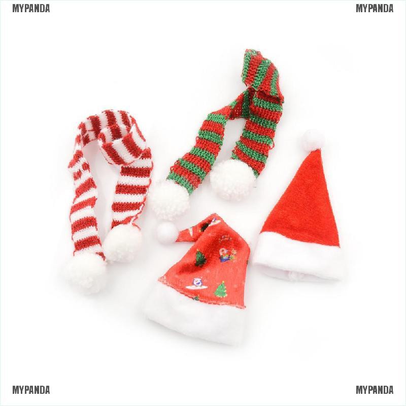 Mũ/ Khăn choàng cổ họa tiết Giáng Sinh đáng yêu dành cho búp bê tỉ lệ 1:6