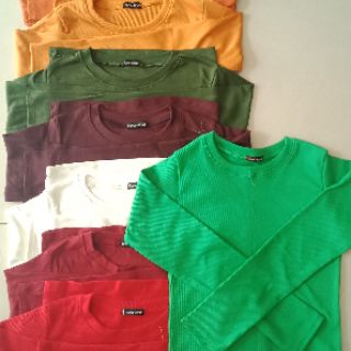 Áo thun coroptop tay dài, áo thun croptop dáng chuẩn -RUBY CLOTHING A11