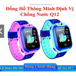 {BH 12 tháng } Đồng hồ thông minh định vị trẻ em chính hãng chống nước xạc nam châm Q12