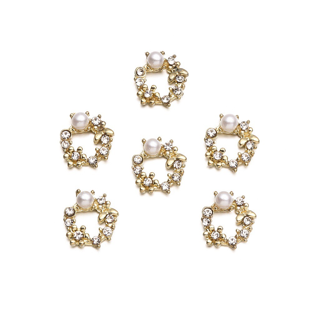 [Hàng mới về] Bộ 20 Miếng Dán Trang Trí Móng Tay 3D Bằng Hợp Kim Thời Trang Nhiều Kiểu Tùy Chọn