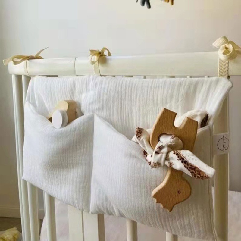 Túi Đựng Đồ Dùng / Khăn Giấy Hai Lớp Bằng Cotton Treo Xe Đẩy Em Bé Đa Năng Tiện Dụng