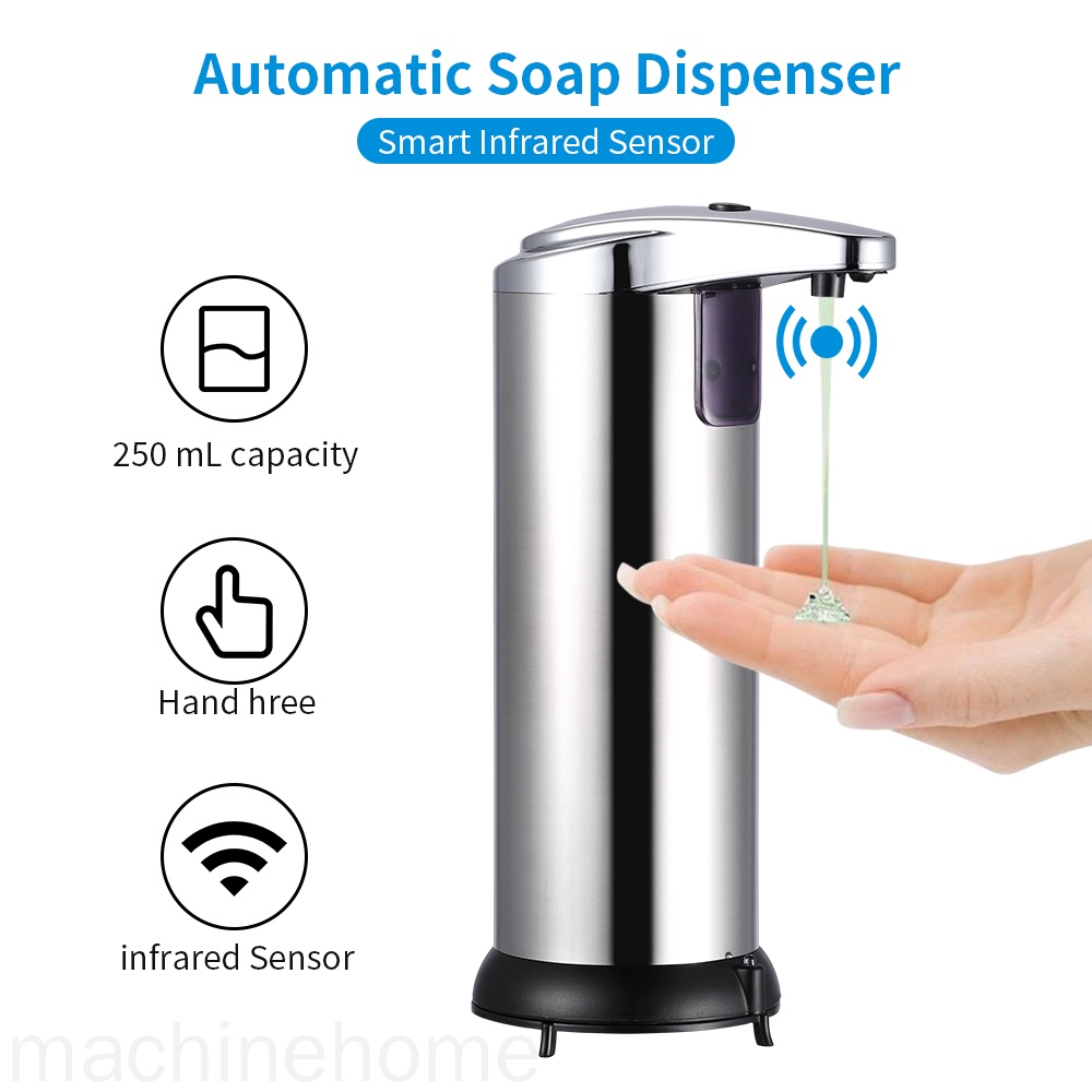 Máy Đựng Sữa Rửa Tay Tự Động Cảm Ứng Ir Bằng Thép Không Gỉ