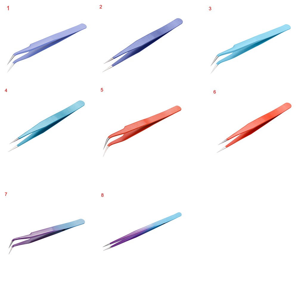 Nhíp Gắn Lông Mi Giả Nghệ Thuật Chất Lượng Cao|Nhíp Gắp Lông Mi Bằng Thép Không Gỉ Dạng Cong Thời Trang Cho Nữ