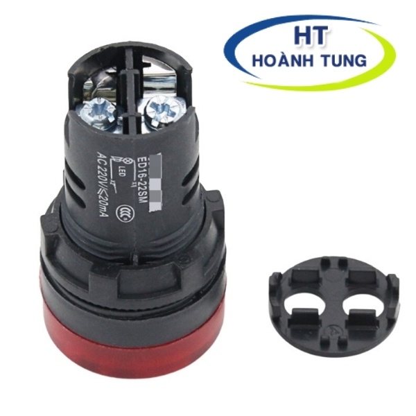 Còi đèn báo động phi 22mm AD136-22SM đèn led nhấp nháy cảnh báo điện áp 24VDC và 220VAC lắp đặt tủ điện