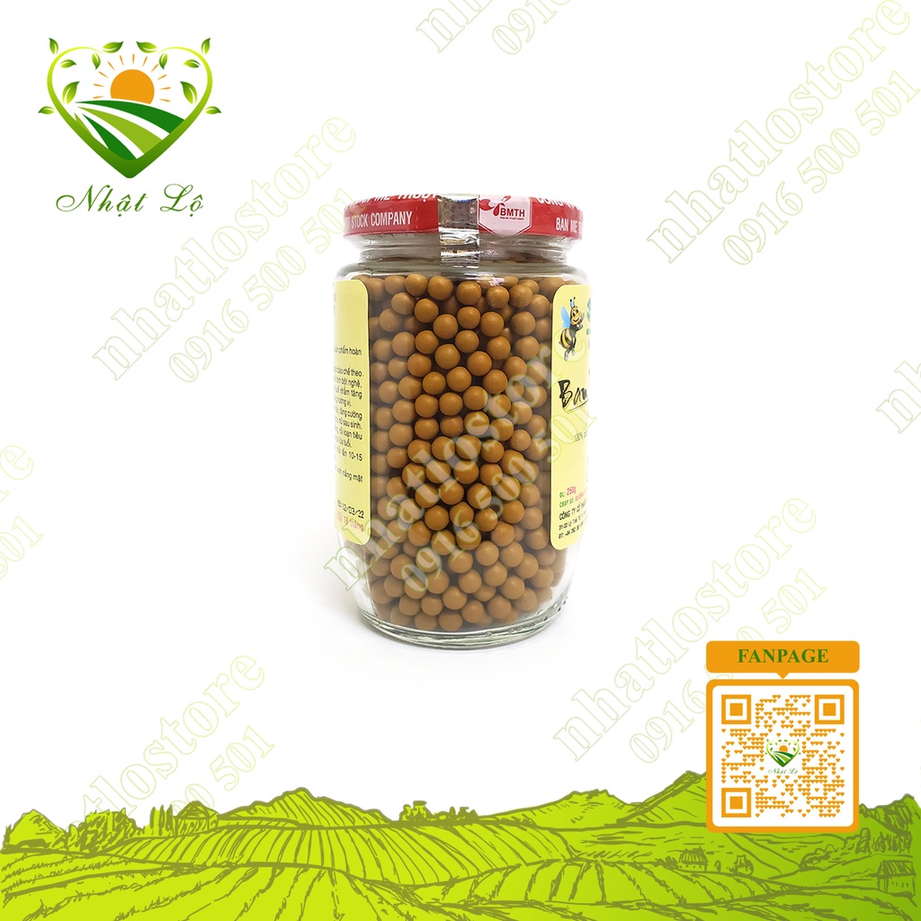 Viên nghệ mật ong vàng Ban Mê Thuột 250g, 100% từ thiên nhiên hỗ trợ tiêu hóa, tăng sức đề kháng Nhật Lộ