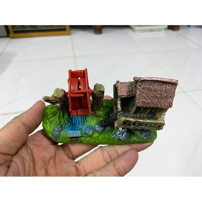 CẢNH NÚI BÁNH QUAY TRANG TRÍ HỒ CÁ NON BỘ 8X7X6CM