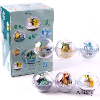 Bộ 6 quả cầu mô hình thú phim hoạt hình Pokemon